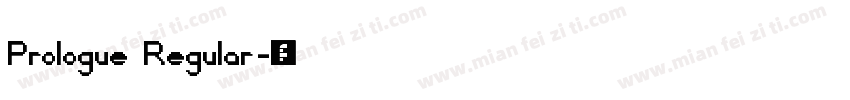 Prologue Regular字体转换